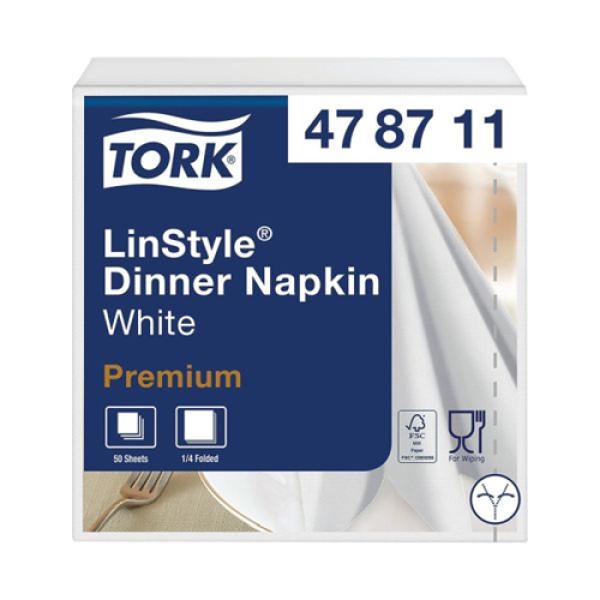 Tork-LinStyle-White-Dinner-Napkin-1-4-fold-39cm-x-39cm
